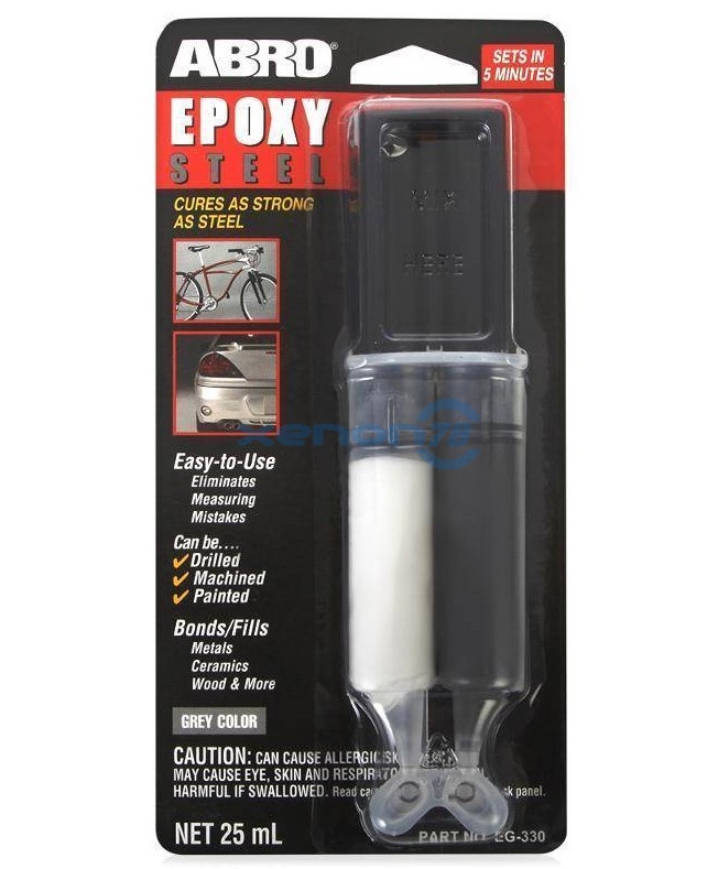Клей эпоксидный ABRO EG 330 (25мл,цвет серый, два шприца)