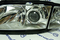 Замена штатных галогеновых линз на светодиодные Bi-LED линзы (модули) 3,0" - ZUMATO Laser 911 (3 чипа) - Audi A6 C5 1997